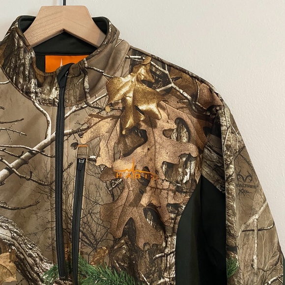 Habitat Realtree Hunting Quarter Zip Forest Green Performance Jacket MEDIUM - Picture 3 of 8
